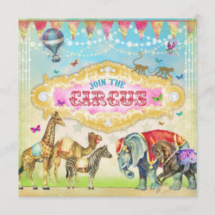 GC Magical Join the Circus  Girl Invite Kaart