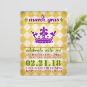 GC Mardi Gras Madness Gold Metallic Kaart (Staand voorkant)