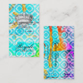 GC Modern Colorful Clover Crown Visitekaartje (Voorkant / Achterkant)