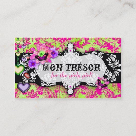 GC | Mon Trésor Hot Pink Limoen Visitekaartje (Voorkant)