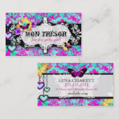 GC | Mon Trésor Turquoise Pink Visitekaartje (Voorkant / Achterkant)