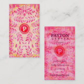GC | Monogram roze Lemon Cookie Visitekaartje (Voorkant / Achterkant)