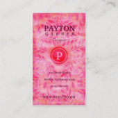 GC | Monogram roze Lemon Cookie Visitekaartje (Achterkant)