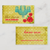 GC nam de Gele Vintage Stip toe Visitekaartje (Voorkant / Achterkant)