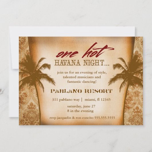 GC One Hot Havana Night Kaart (Voorkant)