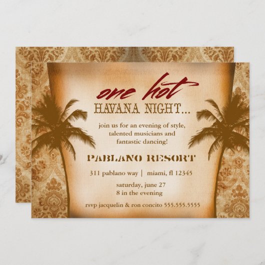 GC One Hot Havana Night Kaart (Voorkant / Achterkant)