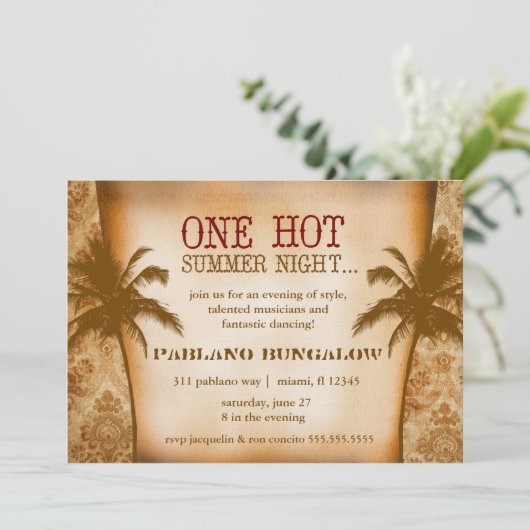 GC One Hot Summer Naight Kaart (Staand voorkant)