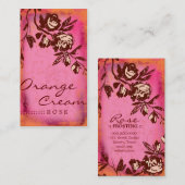 GC | Oranje Roos van Cream Visitekaartje (Voorkant / Achterkant)