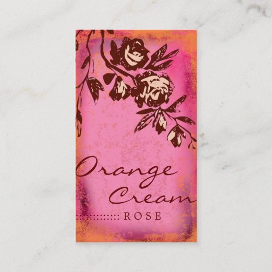 GC | Oranje Roos van Cream Visitekaartje (Voorkant)
