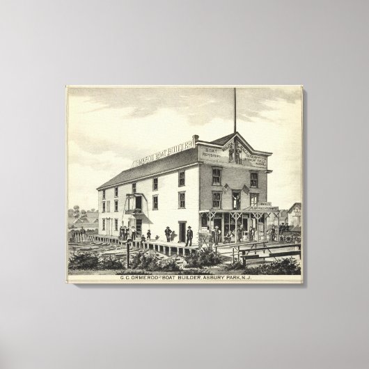 GC Ormerod, de Boat Builder, Asbury Park, NJ Canvas Afdruk (Voorkant)