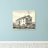 GC Ormerod, de Boat Builder, Asbury Park, NJ Canvas Afdruk (Insitu (Houten vloer))