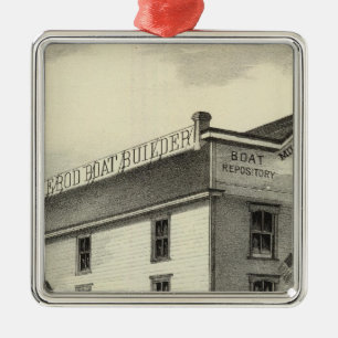 GC Ormerod, de Boat Builder, Asbury Park, NJ Metalen Ornament