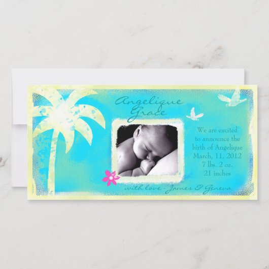 GC | Paradise Found Baby Girl Aankondiging (Voorkant)