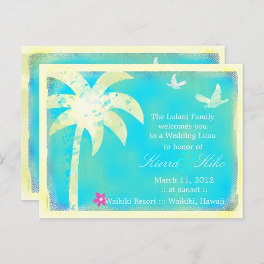 GC | Paradise Vond Invitation Uitnodiging Briefkaart (Voorkant / Achterkant)