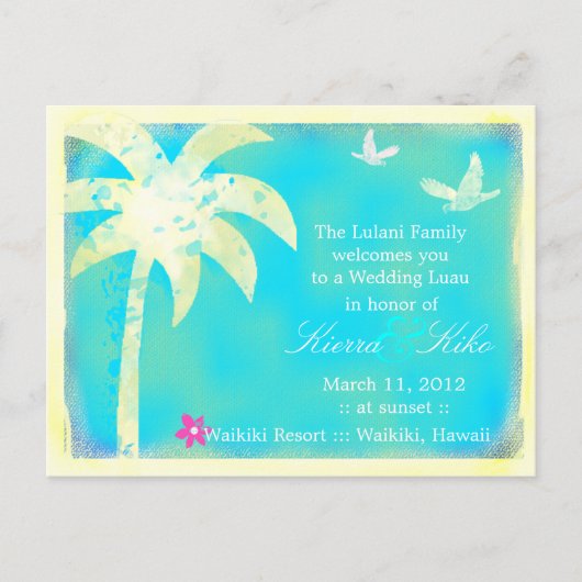 GC | Paradise Vond Invitation Uitnodiging Briefkaart (Voorkant)