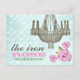 GC Pastel Roze en Mint Groene Stippen Roos Briefkaart