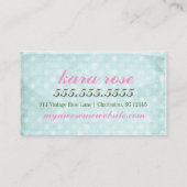 GC Pastel Roze en Mint Groene  Stippen Roos Visitekaartje (Achterkant)