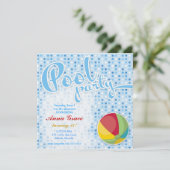 GC Pool Party Beach Ball Kaart (Staand voorkant)