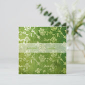 GC | Prachtige groene Floral  Kaart (Staand voorkant)