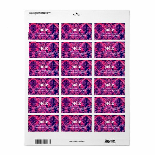 GC |  roze inktmasker Etiket (Full Sheet)