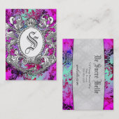 GC  roze mint crown Scroll Premium Pearl Visitekaartje (Voorkant / Achterkant)