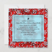 GC | Ruby Red en Turquoise Garden Square Metallic Kaart (Achterkant)