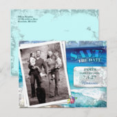 GC | Save the Date Family Reunion- Beach Aankondigingskaart (Voorkant / Achterkant)