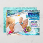 GC Save the Date Family Reunion  Beach v 2 Aankondigingskaart (Voorkant / Achterkant)