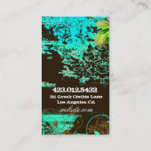 GC Shabby Aqua Garden Tiara Visitekaartje (Achterkant)