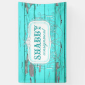 GC Shabby Aqua Wood Banner (Verticaal)