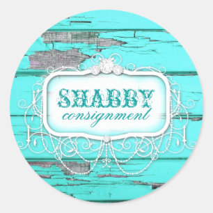 GC Shabby  Aqua Wood Sticker