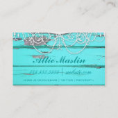 GC Shabby  Aqua Wood Visitekaartje (Achterkant)