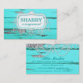 GC Shabby  Aqua Wood Visitekaartje (Voorkant / Achterkant)
