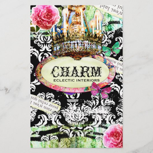GC |  SHABBY Charm — Black Damask Flyer (Voorkant)