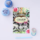 GC |  SHABBY Charm — Black Damask Flyer (Enkel)