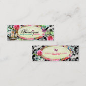 GC Shabby  Charm Black Damask Mini Visitekaartje (Voorkant / Achterkant)