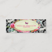 GC Shabby  Charm Black Damask Mini Visitekaartje (Achterkant)