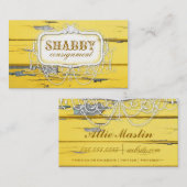 GC Shabby  Geel Hout Visitekaartje (Voorkant / Achterkant)