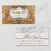 GC Shabby  Gold Damask Visitekaartje (Voorkant / Achterkant)