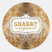 GC Shabby  Gouden Damast Sticker (Voorkant)