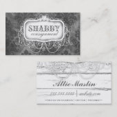 GC Shabby  Grey Damask Visitekaartje (Voorkant / Achterkant)