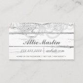 GC Shabby Grey Damask Visitekaartje (Achterkant)