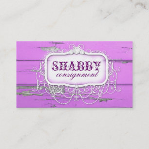 GC Shabby Paars hout Visitekaartje
