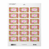 GC Shabby Roze en Limoen Damask Label (Full Sheet)