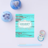 GC Shabby Wood Aqua Flyer (Enkel)