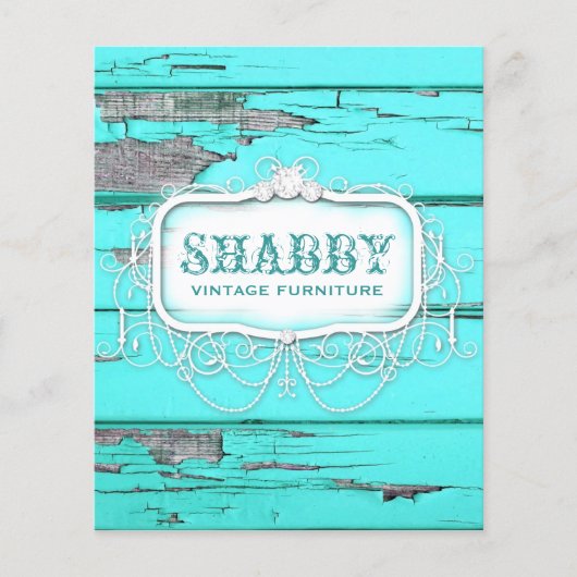 GC Shabby Wood Aqua Flyer (Voorkant)