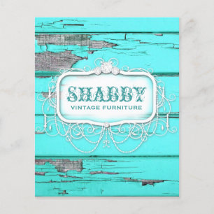 GC Shabby  Wood Aqua Flyer