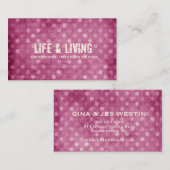 GC |  Stippen met roze textuur Visitekaartje (Voorkant / Achterkant)