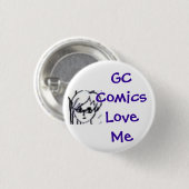 GC-strips houden van me Ronde Button 3,2 Cm (Voorkant /achterkant)