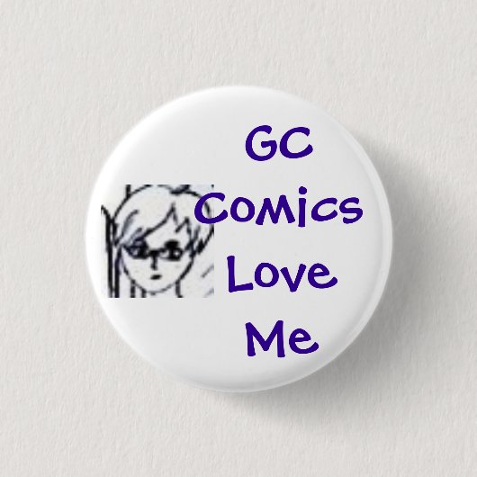 GC-strips houden van me Ronde Button 3,2 Cm (Voorkant)